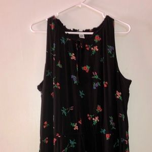 Black floral maxi dress